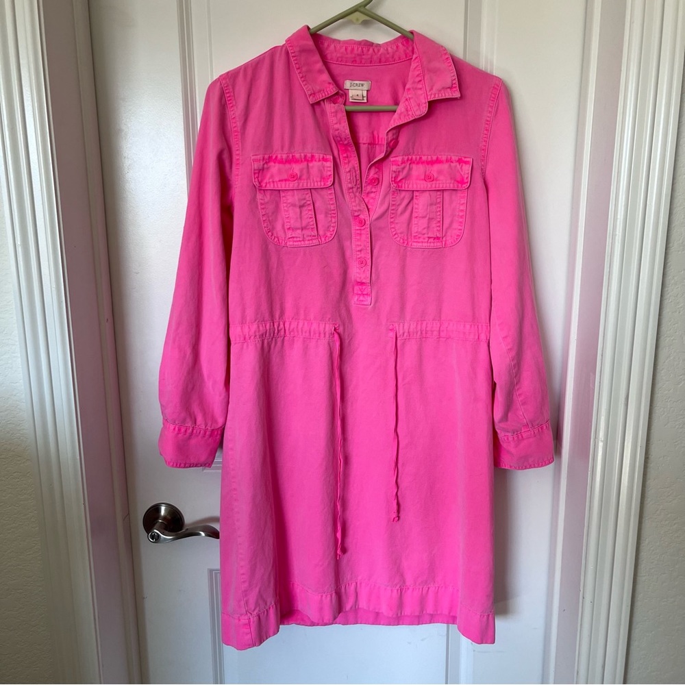 J.Crew neon pink utility dress